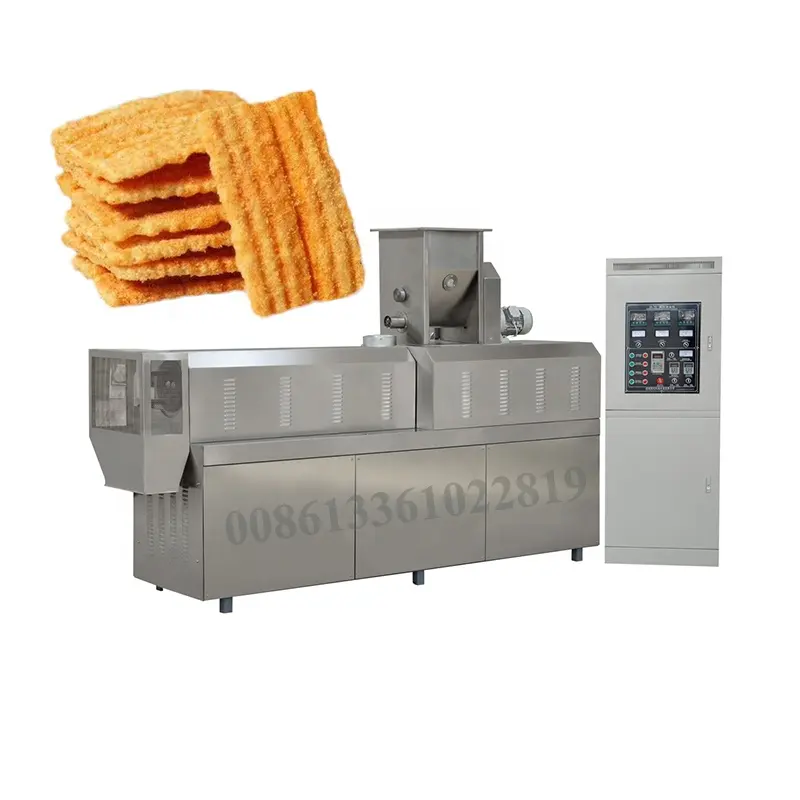 Fried snacks tortilla doritos bugles corn chips making extruder machines