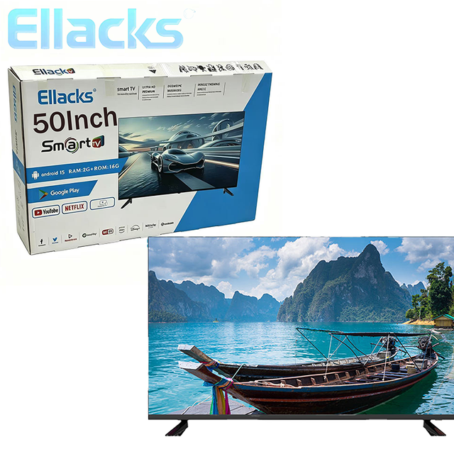 50 Inch Android 15 Smart TV UHD QLED Television 2+16GB WiFi  Frameless LED TV Wholesale Factory