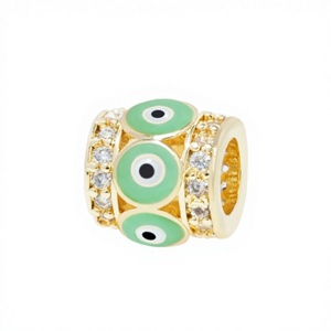 Accessori per Gioielli con Ciondolo a Forma di Occhio Geometrico in Resina Acrilica Lucite con Micro-incastonatura a Goccia d'Olio, Popolare, Disponibile in Fabbrica JINYUAN - Product Image 2