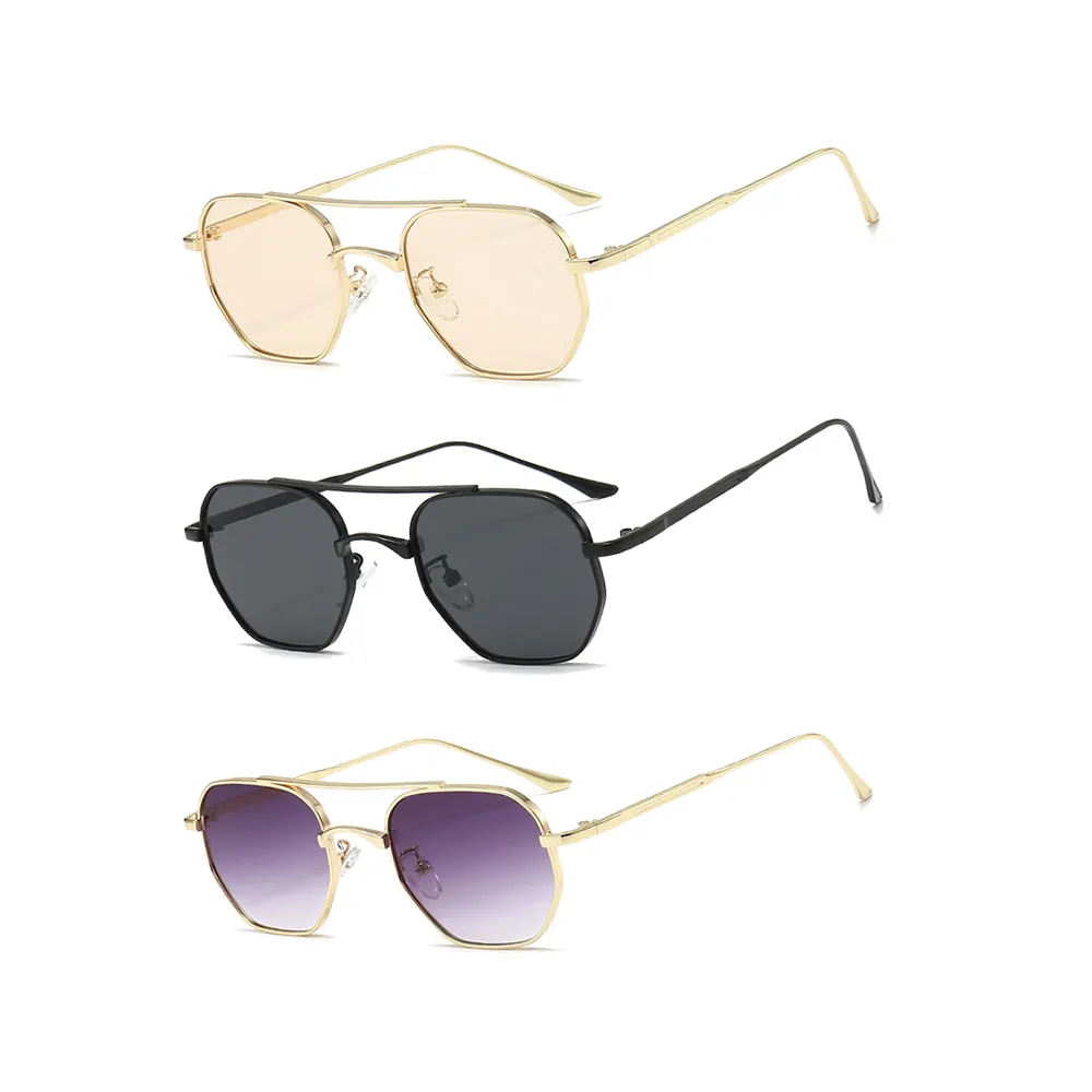 Nuevo diseño de moda, tus propias gafas de sol de metal UV400 lentes de sol, gafas de sol de alta calidad para hombres y mujeres 2024