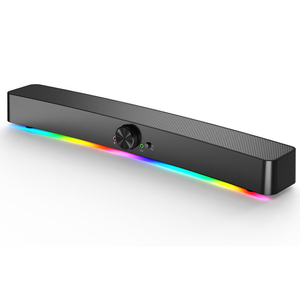 Popular OEM tira larga portátil escritorio Audio Woofer USB altavoz inalámbrico RGB luz bajo sonido fabricantes barra de sonido - Product Image 1