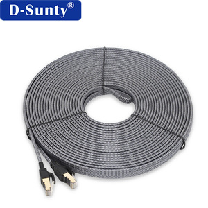 Cable Ethernet CAT8 SFTP Plano Gris D-Sunty, Conector RJ45 Chapado en Oro, Revestimiento de PVC, 40Gbps 2000MHz, Cable de Conexión para Router/PC/Juegos - Product Image 5