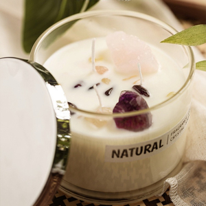 <span class=keywords><strong>Bougie</strong></span> en cire de soja aromatique en cristal tendance de 12 oz, longue durée de combustion, faite à la main, dans un bocal de luxe, pour la maison, le spa, la relaxation, cadeau de Pâques et de Diwali - Product Image 4