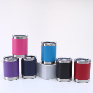 Logo personnalisé gobelet à revêtement en poudre 10oz Lowball tasse de voyage isolée sous vide à double paroi en acier inoxydable gobelet à café classique - Product Image 1