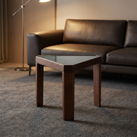 Vente en gros de meubles de salon modernes tables d'appoint table basse triangulaire avec plateau en verre TT-1419A