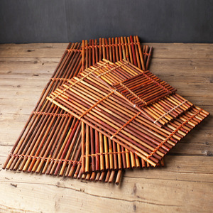Bamboo Woven Platter Rectangle Handmade For Japanese Food Serving Steak <b>Plate</b> Board - Product Image 1