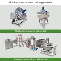 Gas Heat Snoep Fruit Jam Pan Snoeppan Kleine Gastronomie Automatische Elektrische Kok Fruitketel En Mixer Machine