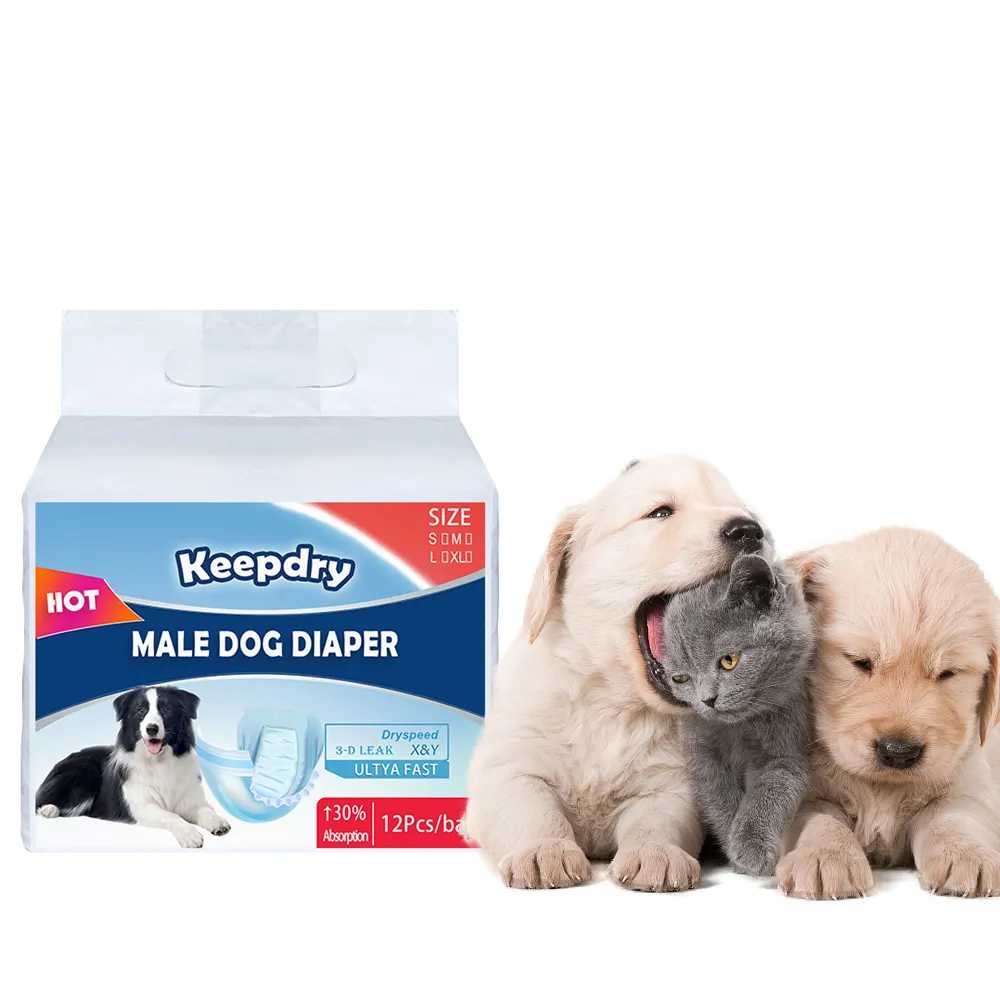 Windeln für männliche Hunde für Hunde decken Pet Poo Pamper mit Einweg-Pads für Taschen ab