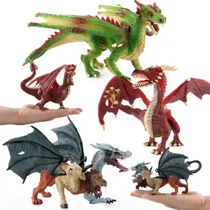 批发工艺装饰神话生物仿真实心龙动物迷你模型儿童恐龙玩具