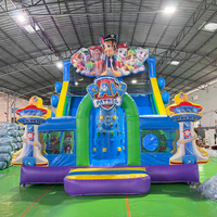 Toboggan Gonflable Commercial pour Enfants, Toboggan Gonflable à Thème Patte de Chat, Toboggan Gonflable pour Fêtes et Jeux