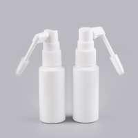 Espray de garganta de plástico blanco, botella de espray oral médico, múltiples especificaciones