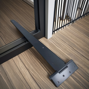 Bisagra de Puerta <span class=keywords><strong>Tipo</strong></span> T de Acero Bajo en Carbono Personalizada de Fábrica, Bisagra Negra para Puerta de Cobertizo, Bisagra para Puerta de Granja, para Graneros, Cercas y Puertas de Granjas - Product Image 3