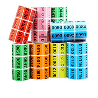 Étiquette adhésive personnalisée avec numéro de série numérique pour boîte de machine volante, étiquette en papier kraft pour scellage