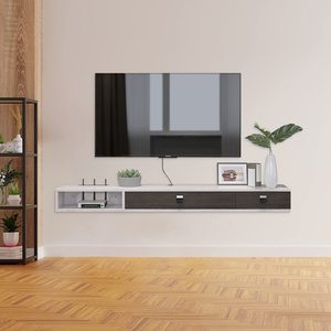 Floating TV Shelf,<strong>Wall</strong> <strong>Mounted</strong> Floating TV Stand <strong>Unit</strong> Me Dia Console <strong>Wall</strong> TV Console Cabinet <strong>Media</strong> - Product Image 3