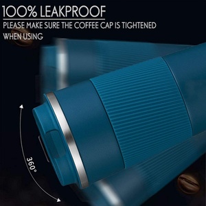 Termo de Viaje para Auto, Botella Aislada de Doble Pared de Acero Inoxidable 316, Taza de Café de 500 ml con Funda Antideslizante - Product Image 3