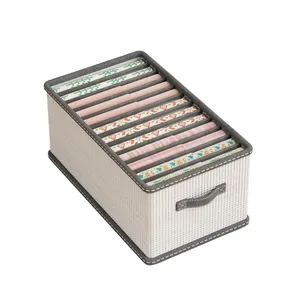 Organisateur de placard en tissu non tissé avec panneaux en PP, tiroirs de <span class=keywords><strong>rangement</strong></span> 44x25x17cm pour <span class=keywords><strong>sous</strong></span>-vêtements et jeans, système de boîtes de <span class=keywords><strong>rangement</strong></span> pliables à 6/9/12 compartiments - Product Image 6