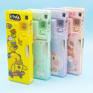 Estuche para lápices de dibujos animados con doble apertura, gran capacidad, para estudiantes, uso escolar y de oficina, impresión digital WJ015 - Product Image 4