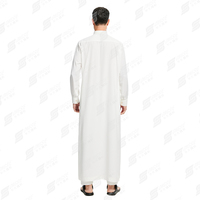 Bata de hombre de tela sedosa de Indonesia sensación fresca musulmana Jubbah elegante árabe Thobe para el verano