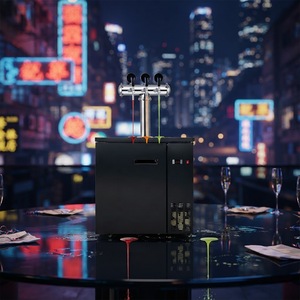 熱風冷却式3タップドラフトビールディスペンサーキャビネット型ビールチラー、バー・レストラン・パブ用フレッシュビール販売機 - Product Image 1