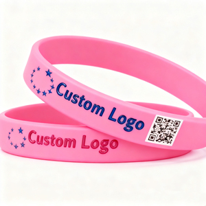 Tùy chỉnh mã QR dập nổi tên Vòng đeo tay cao su cho an ninh và kiểm soát truy cập Silicone dây đeo cổ tay - Product Image 2