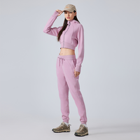 Sweat à capuche pour femme de haute qualité pour la saison d'automne, personnalisable, fermeture éclair intégrale, haut court, longueur longue, sweat à capuche pour femme