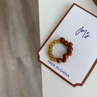 Handgemachter Perlen ring für Frauen Neuer hand gefertigter Modeschmuck aus Naturstein und Holz im Retro-Stil im chinesischen Stil