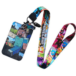 Porta Tarjetas Rígido de Anime y Dibujos Animados con Diseño de Mi Mundo, Impresión por Transferencia Térmica, para Tarjetas de Autobús, Identificación Laboral, Tarjetas de Comida y Cordón para Estudiantes - Product Image 5