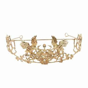 Couvre-chef <span class=keywords><strong>de</strong></span> grue tridimensionnelle en alliage <span class=keywords><strong>de</strong></span> style ancien Lutin, film et télévision Hanfu bricolage, accessoire pour cheveux, demi-couronne, - Product Image 5