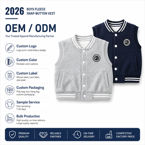 Nouveau Gilet Polaire Garçon 2026 – Veste <span class=keywords><strong>Sans</strong></span> <span class=keywords><strong>Manches</strong></span> Boutonnée Simple pour Enfants – Vêtement d'Extérieur Décontracté et Chaud pour l'Hiver – Couche Douce pour Superposer - Product Image 3