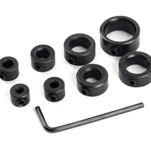 Anillos de control de profundidad para brocas helicoidales de 3-16 mm, óxido negro, para taladrar madera, juego de control de profundidad ajustable - Product Image 1