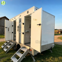 Goeasy Outdoor - Toilettes mobiles portables à 3 postes avec douche et remorque sanitaire