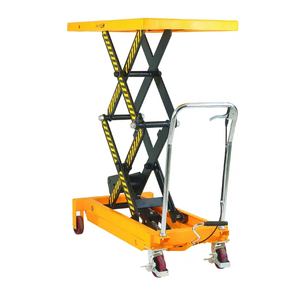 China 500kg bomba de pie plataforma de elevación eléctrica elevación hidráulica Manual portátil mesa elevadora de tijera - Product Image 4