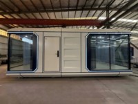 YAOQING Moducube Maison Capsule Mobile de Luxe, Maison Modulaire Préfabriquée, Mini-Bungalow avec Cuisine et Salle de Bain Complètes