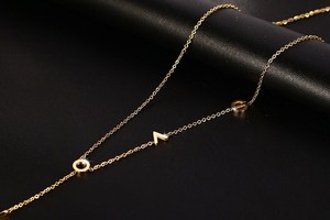 Lettera di incisione di design personalizzato <span class=keywords><strong>ti</strong></span> <span class=keywords><strong>amo</strong></span> da moon and back collana in acciaio inossidabile di design coreano per gioielli di moda da donna - Product Image 3