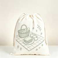 Pochette à cordon personnalisée en toile écologique et recyclable, réutilisable, résistante à la poussière, à motif de dessin animé, pour emballage cadeau multi-usages