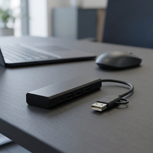 Station d'accueil Type-C 5-en-1 RCS Rise en alliage d'aluminium avec hub USB 2.0 pour transfert de données et interface SD - Product Image 2