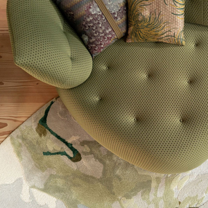 Canapé modulaire incurvé moderne italien de luxe en tissu maillé 3D sur mesure pour projet de villa haut de gamme, solution tout-en-un rembourrée - Product Image 3