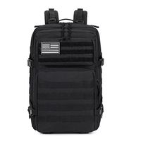 Sac à dos tactique personnalisable de 45 L unisexe avec GPS, grand sac d'assaut Molle de 3 jours, polyester imperméable, GPS personnalisable