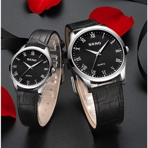 Montre à Quartz Étanche 3ATM en Cuir Décontractée Simple pour Hommes et Femmes, Chiffres Romains, Idéale pour les Couples - Vente en Gros pour le Secteur de la Mode - Product Image 4