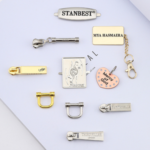 Custom Logo Metal Zipper Slider OEM Engraved Brand Logo Zipper <b>Puller</b> Custom Metal Zipper Pull for Handbag - Product Image 5