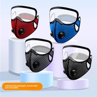 Masque de sport d'extérieur pour la course à pied et le vélo électrique ; Masque anti-poussière, anti-vent, anti-smog avec valve respirante en tissu imperméable