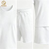Ensemble deux pièces pour femmes, t-shirt et short blancs, ensemble de 2 pièces, tenues décontractées pour femmes, vêtements d'été, t-shirt et short