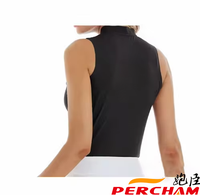Camisetas sin mangas de tenis de secado rápido con media cremallera, camisetas cómodas de Golf que absorben el sudor, camisetas de Polo sin mangas para mujer