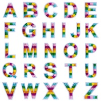 En gros, Badges en résine thermocollants multicolores avec broderie de lettres arc-en-ciel, Alphabet A-Z, pour vestes, vêtements et chapeaux, Faible MOQ