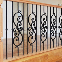 Klassisches Design Hochwertige Schmiedeeiserne Innentreppengeländer Maßgefertigte Balustraden