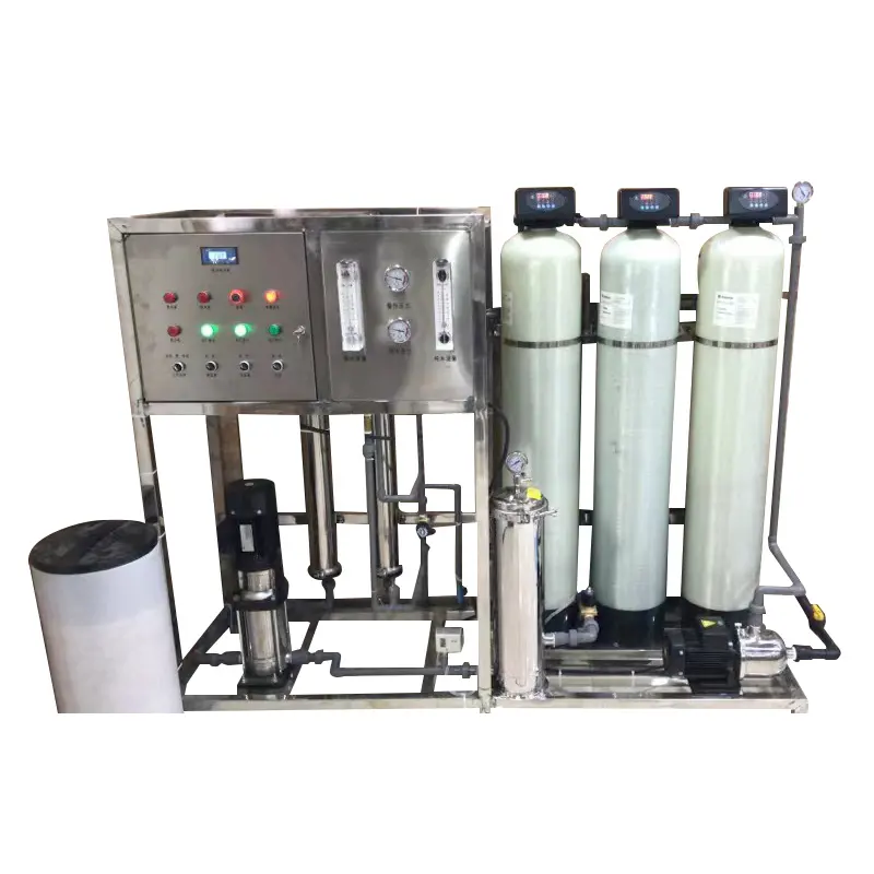 Equipamento de tratamento de água ro de 0,5 toneladas 500LPH Sistema RO de Tratamento de Água Industrial com aço de vidro de classificação 2