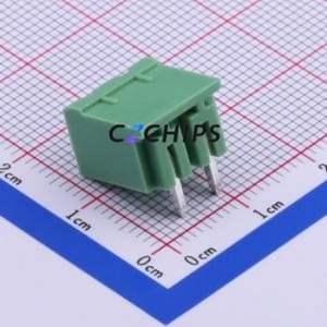 KF2EDGRC-5.0-2P Plug-in Terminal Block Bent Lead Through Hole,P=5mm Connector Board-to-Board / Socket - Closed 1x2P 5mm Green - Product Image 2
