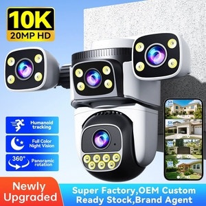 Caméra CCTV intelligente sans fil PTZ <span class=keywords><strong>extérieure</strong></span> 12Mp, système de sécurité IP Wifi à 4 objectifs, système de sécurité domestique, connectée au téléphone mobile - Product Image 2