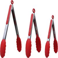 Keukenaccessoires siliconen voedseltangen roestvrijstalen keukentang met antislip kookclip voor bakken, grillen en BBQ