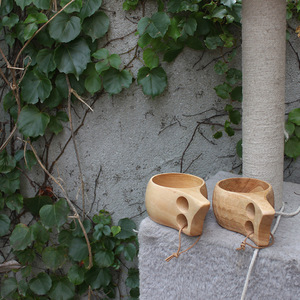 Japanese Style Wooden <b>Cup</b> Finnish Design <b>Large</b> Capacity Eco Friendly Outdoor Camping Mug For Coffee Tea Milk Drinkware - Product Image 3